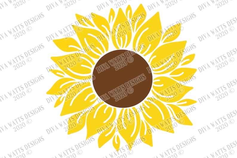 Download SVG Welcome Sunflower Cutting File DXF EPS Vinyl | Etsy