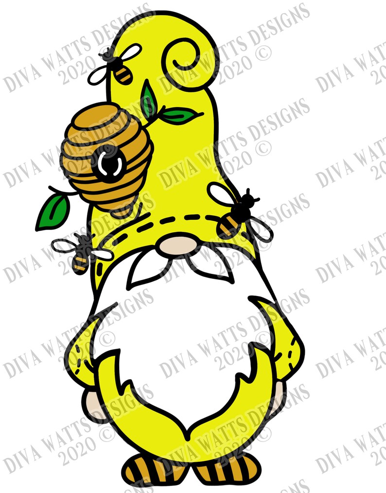 Download SVG Bumble Bee Gnome Cutting File Farmhouse Buzz Bees | Etsy