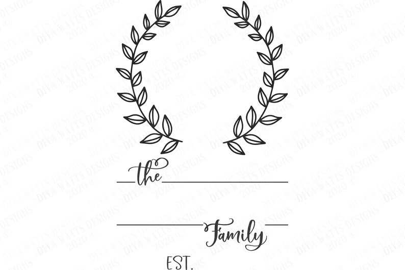 Download SVG Family Monogram Sign Cutting File Last Name Add Your | Etsy