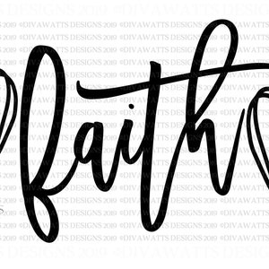 SVG Faith Cutting File Doodle Hearts Vinyl Stencil HTV Png Eps Jpg Pdf ...