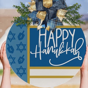 Happy Hanukkah SVG Winter SVG Welcome Winter SVG Hanukkah svg Door Hanger For Hanukkah Door Hanger svg Hanukkah Sign svg Boho Hanukkah svg