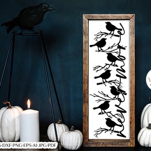 Nevermore SVG | Edgar Allan Poe Halloween Raven Design
