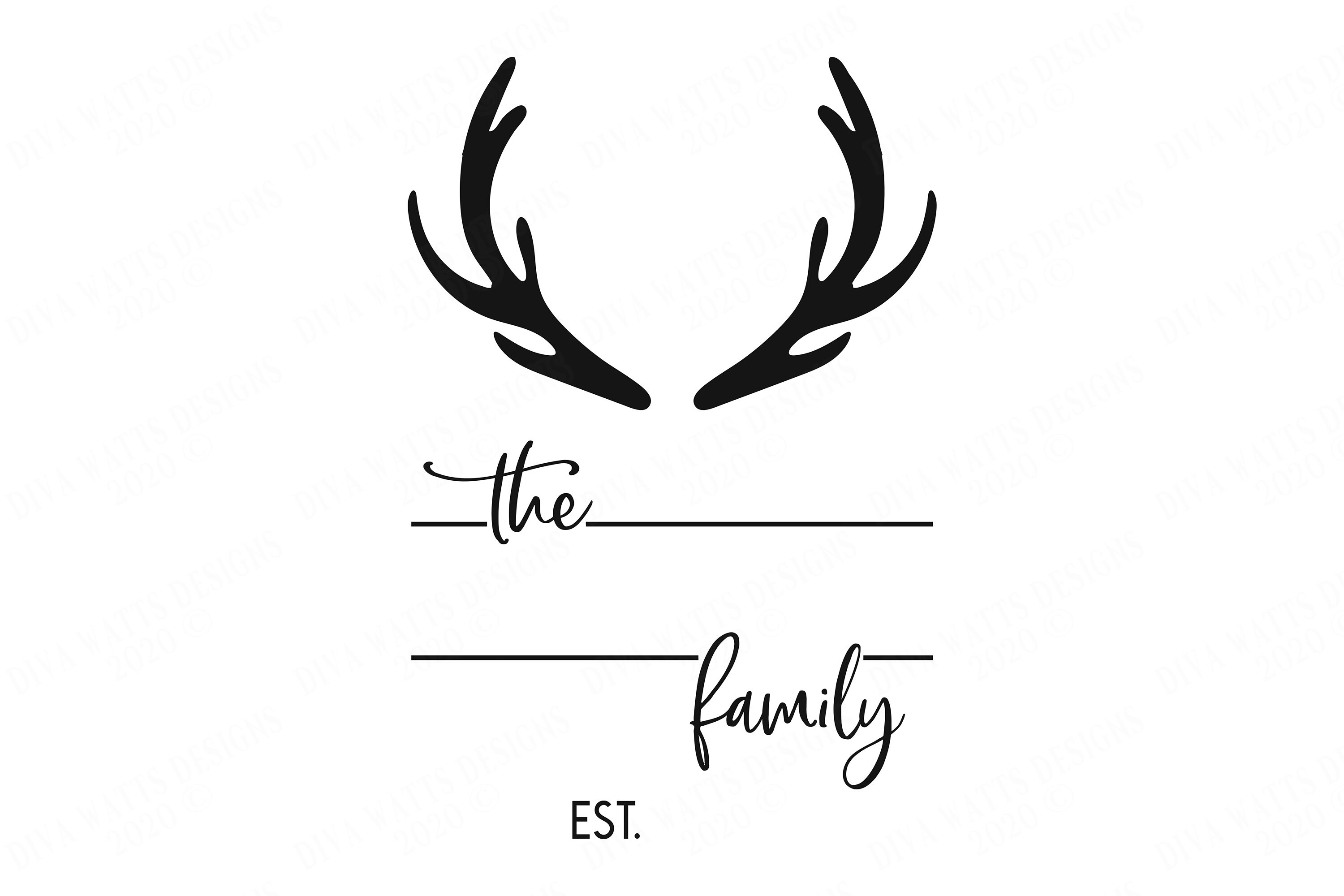 Download Family Monogram / Last Name Cutting File and Printable ...