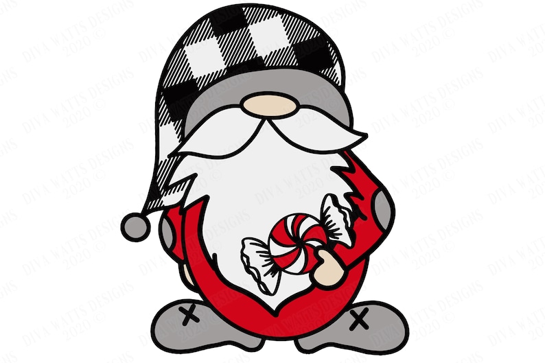 Download SVG Christmas Gnome Cutting File DXF PNG Laser | Etsy