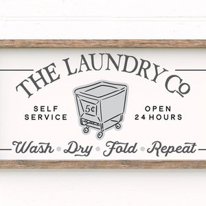 The Laundry Co SVG | Farmhouse Laundry Room Sign | DXF and more