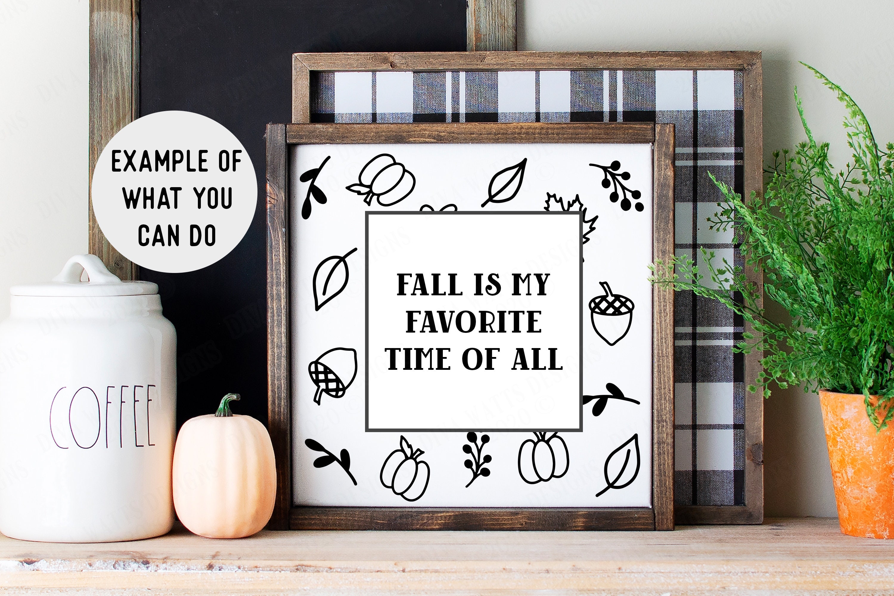 Autumn Background Pattern SVG Hand Drawn SVG Fall SVG | Etsy