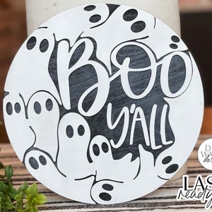 Boo Y&#39;all Glowforge SVG | Halloween Laser Cut File