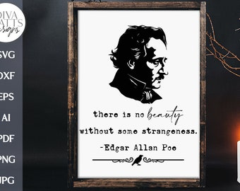 Edgar Allan Poe Quote SVG Halloween Raven Design Edgar Allan Poe Halloween Quote Edgar Allan Poe Sign For Halloween