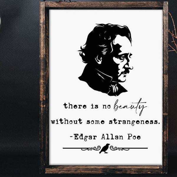 Edgar Allan Poe Quote SVG Halloween Raven Design Edgar Allan Poe Halloween Quote Edgar Allan Poe Sign For Halloween