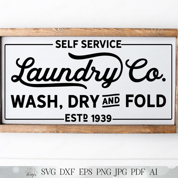 Vintage Laundry Sign - Etsy