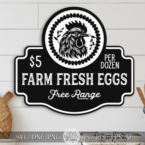 Farm Fresh Eggs SVG Eggs for Sale svg Chicken svg Chicken decor svg Kitchen sign svg Chicken Sign svg Eggs svg Eggs for Sale Sign Cricut svg