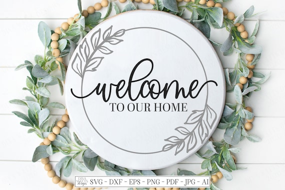 Download Svg Vinyl Stencil Htv Png Cutting File Customize Round Circle Family Last Name Wreath Wreath Greenery Farmhouse Style Sign Digital Art Collectibles Colonialgolfhart Com