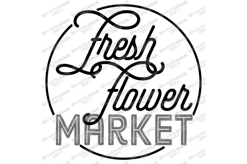Download SVG Fresh Flower Market Cutting File Retro Vintage | Etsy