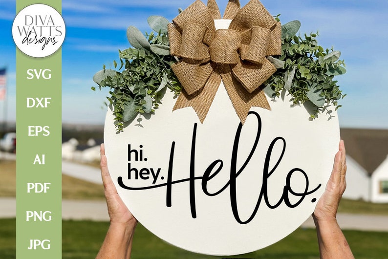Hi. Hey. Hello. SVG | Welcome Design - Etsy