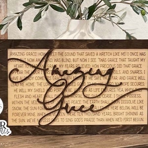 Amazing Grace Laser SVG | Glowforge Ready Design