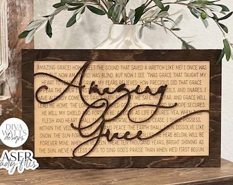 Amazing Grace Laser SVG | Glowforge Ready Design