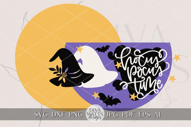 Hocus Pocus Door Hanger SVG | Halloween Witch Hat Sign SVG | Laser Cut ...