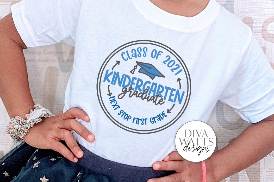 Download Kindergarten Graduate SVG Graduation Shirt 2021 DXF and | Etsy