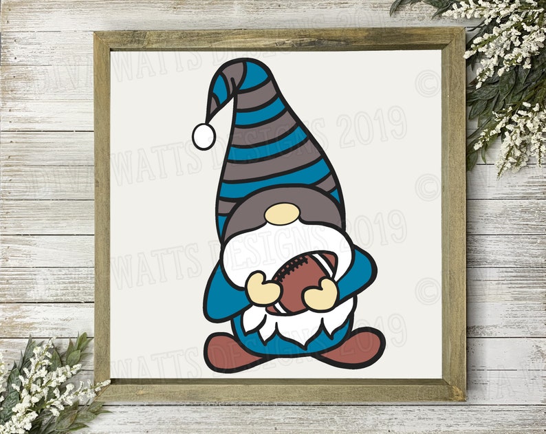 Download SVG Football Gnome Cutting File Layered and Transparent | Etsy
