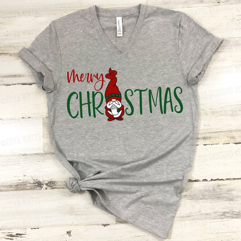 Download SVG Merry Christmas Gnome Cutting File Layered and Line | Etsy