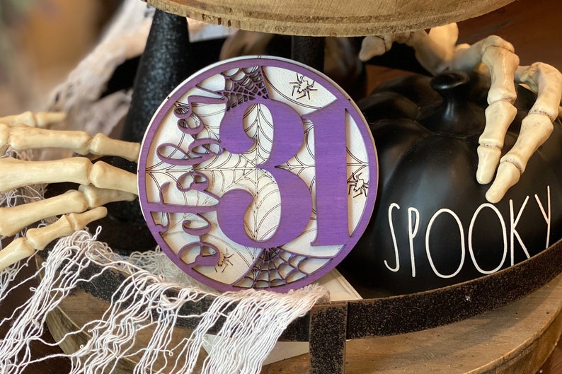 Download 3D Halloween Signs Glowforge SVG Set of 6 Designs Tiered ...