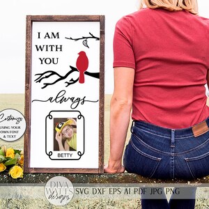 Je suis toujours avec vous Cardinal SVG | Plaque commémorative de ferme | dxf et plus