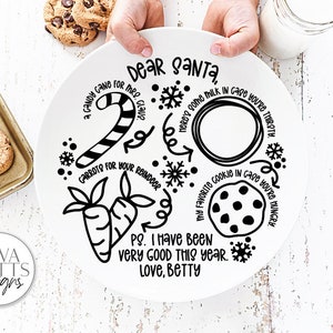 Santa Plate SVG | Single Child Version | Christmas / Winter Round Design