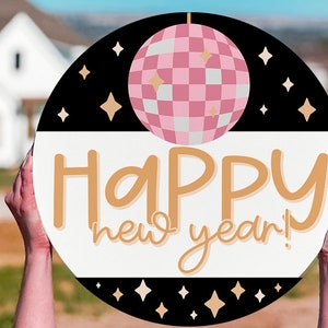 Happy New Year SVG Happy New Year Door Hanger svg New Year's Door Hanger svg New Year Sign svg New Year Welcome svg Welcome svg New Years