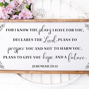 For I Know The Plans I Have For You SVG | Christian SVG | Farmhouse Sign SVG