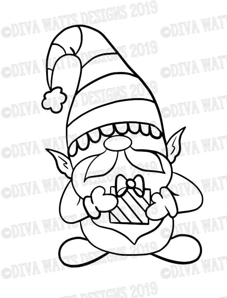 Download SVG Elf Gnome Cutting File Santa's Helper Christmas | Etsy