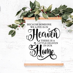 Because Someone We Love Is In Heaven There Is A Little Heaven In Our Home SVG | Memorial Design