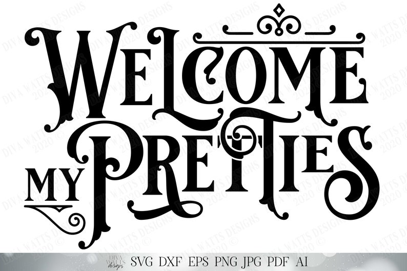 Download Welcome My Pretties Halloween SVG Witch SVG Wreath SVG | Etsy