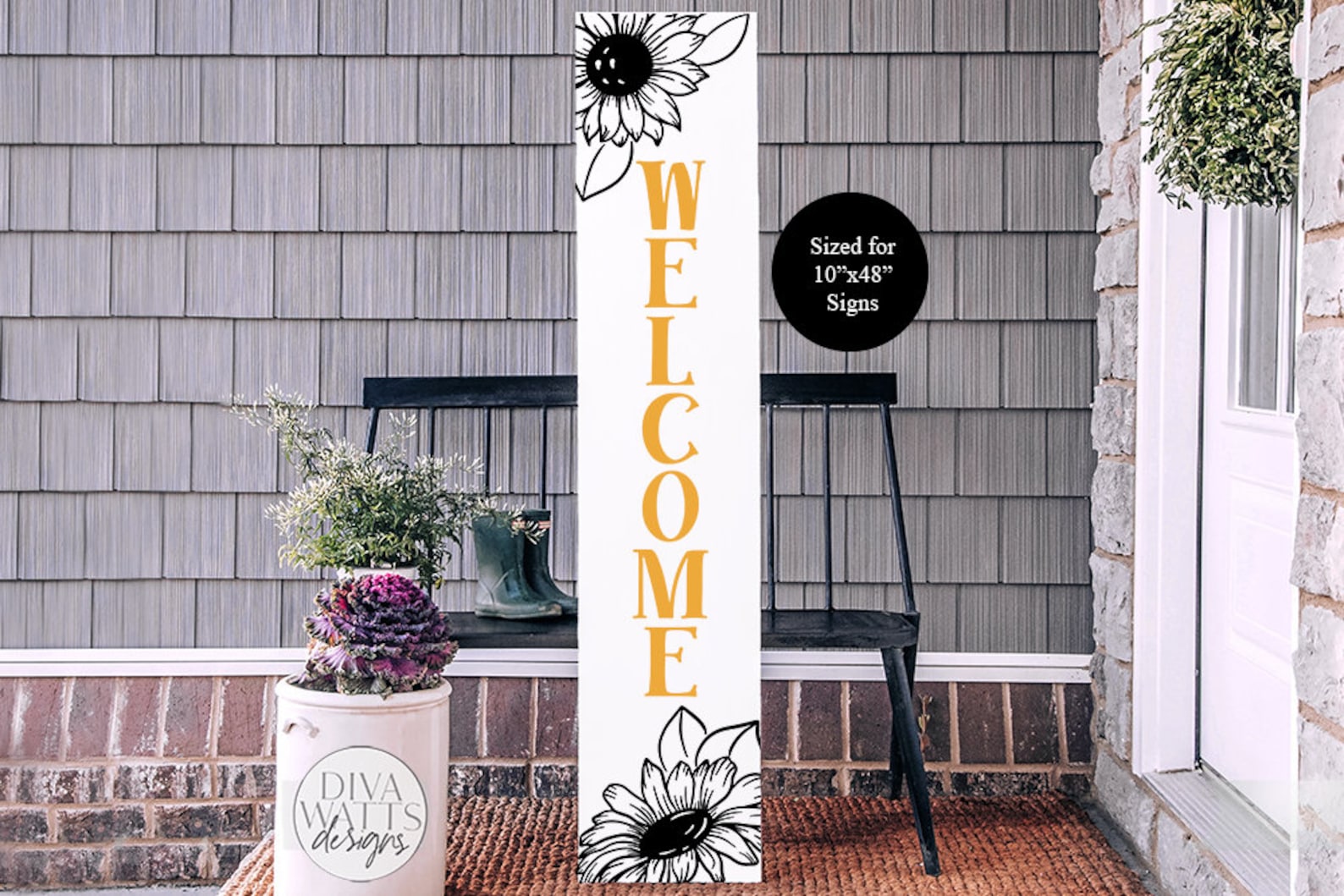 Free Free 256 Sunflower Welcome Sign Svg SVG PNG EPS DXF File