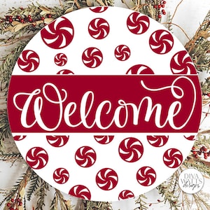 Welcome With Peppermints SVG | Christmas Design