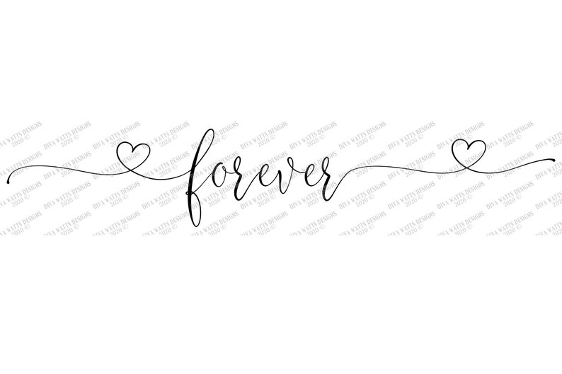 Download SVG Forever Cutting File Vinyl Stencil HTV Wedding | Etsy