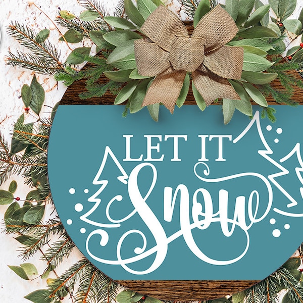 Let It Snow SVG | Christmas / Winter Trees and Snow Scene Design