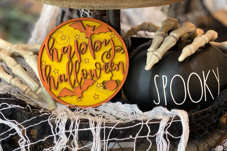 Download 3D Halloween Signs Glowforge SVG Set of 6 Designs Tiered ...