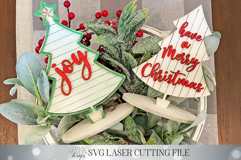 Laser Cut Christmas Tree Svg  Layered SVG Cut File  Creative Best