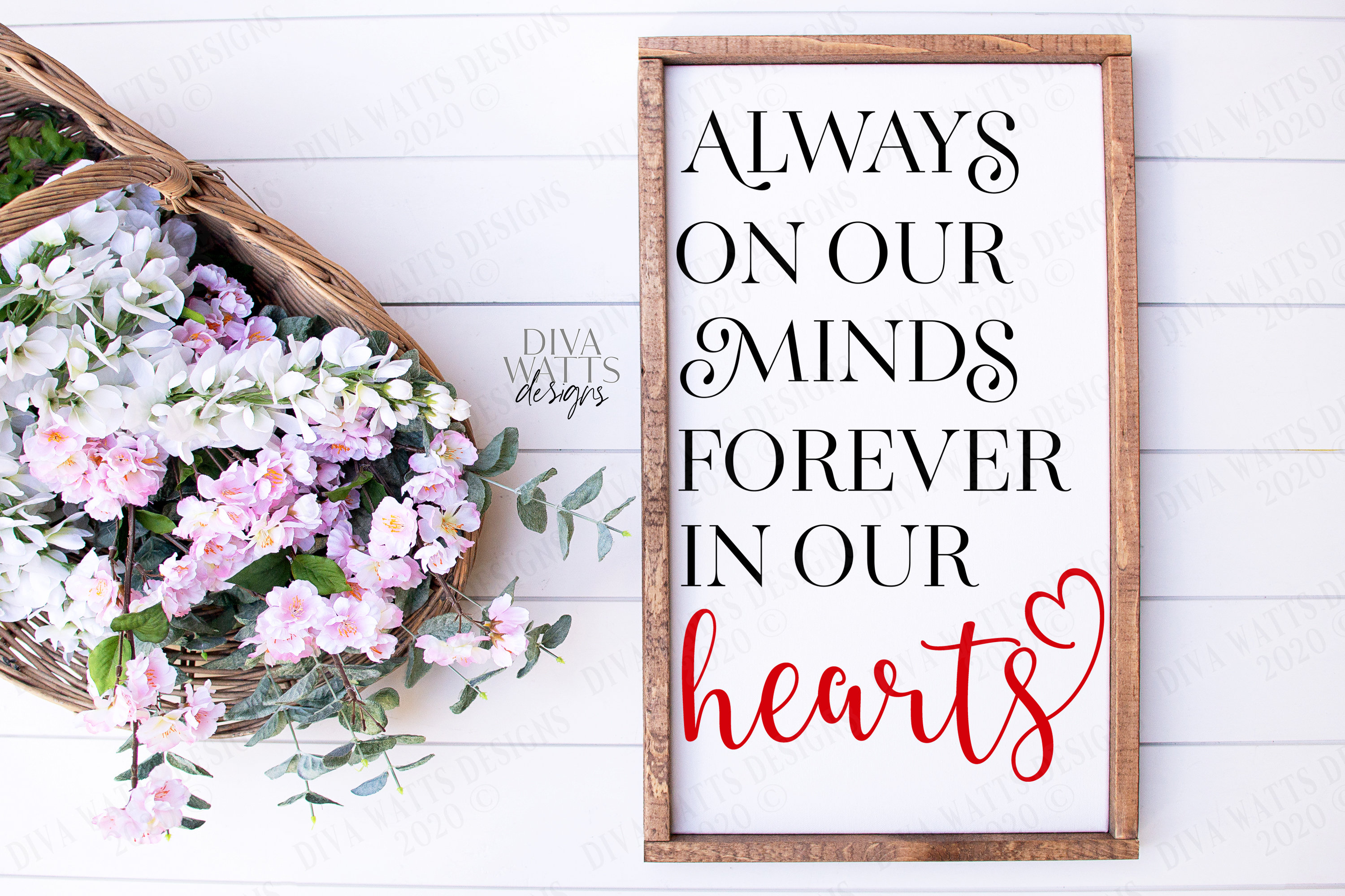 SVG Always On Our Minds Forever In Our Hearts Cutting File Etsy