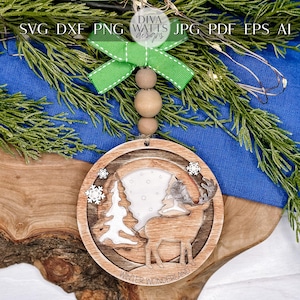 Winter Wonderland Layered Ornament SVG - DIY Holiday Laser Cut Design