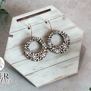 Basketball Leopard Print Drop Earrings Glowforge SVG | Sports Earring Design