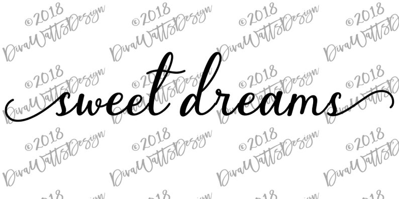 Download Cricut Silhouette Cutting File Bedroom Wall Art Sign Decor Svg Sweet Dreams Instant Download Clip Art Art Collectibles Vadel Com