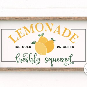 Lemonade SVG | Farmhouse Lemons Sign | DXF and More