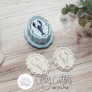 Ton Ohrring Cutter STL Hummer ausgebogten Rahmen voll drücken scharfe Kante Polymer Clay Cutter für handgemachte Ohrringe Küsten Schmuck
