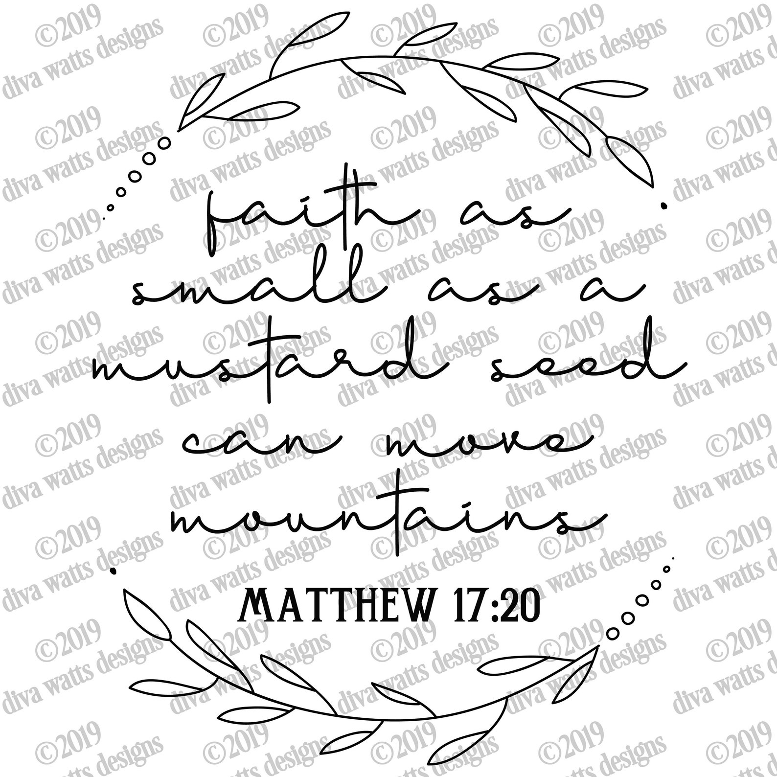 SVG Faith as Small as a Mustard Seed Can Move Mountains Matthew 17:20 ...