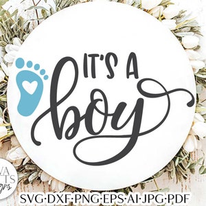 It's A Boy SVG | Baby Announcement Design