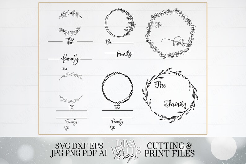 Download Family Monogram & Last Name Bundle Includes 6 Designs You ...