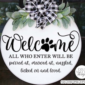 Welcome SVG | Cat Lover's Design