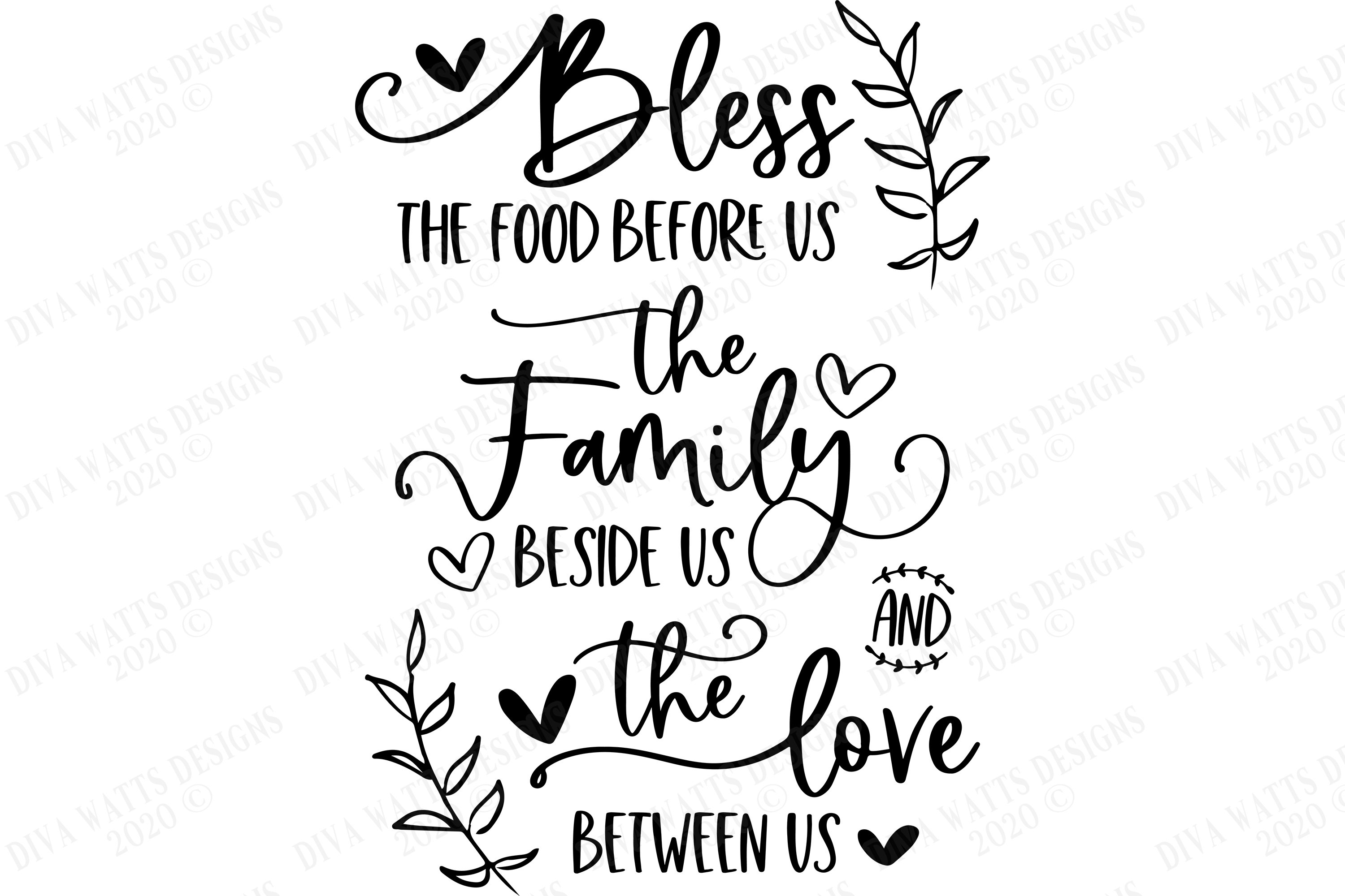 SVG Bless the Food Before Us the Family Beside Us and the - Etsy Canada