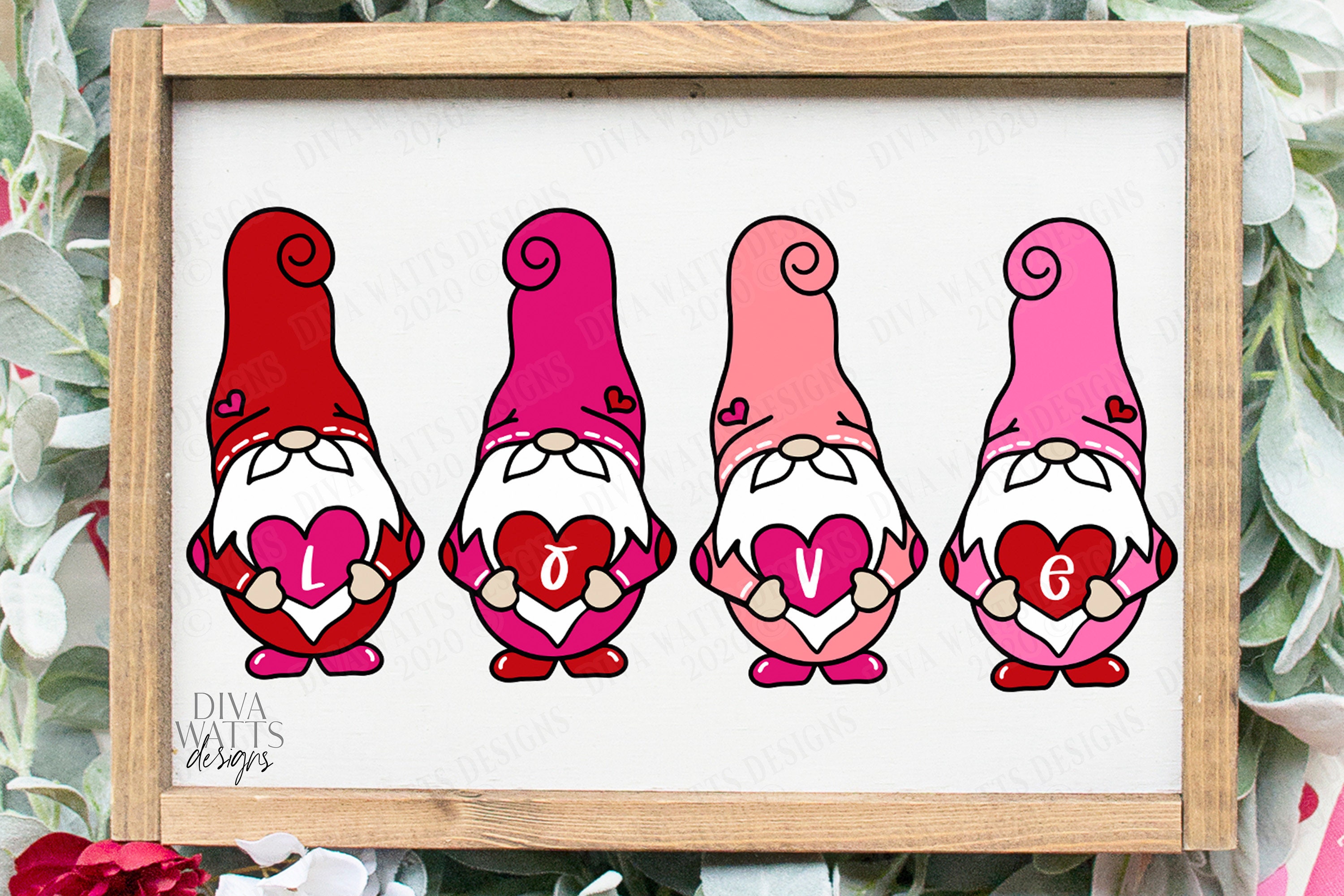 SVG | Valentine's Love Gnomes | Cutting File | Gnome | Valentine Heart ...